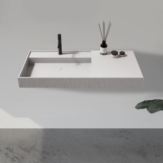 Подвесная раковина ABBER Stein AS2628 120см белый матовый